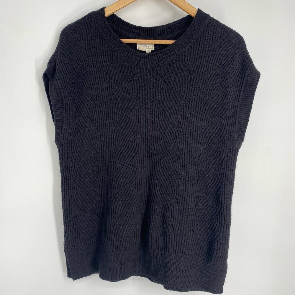 Fat Face Sweater Women’s Medium‎ Black Hayley Cable Tank Minimalist Feminine - Picture 2 of 9